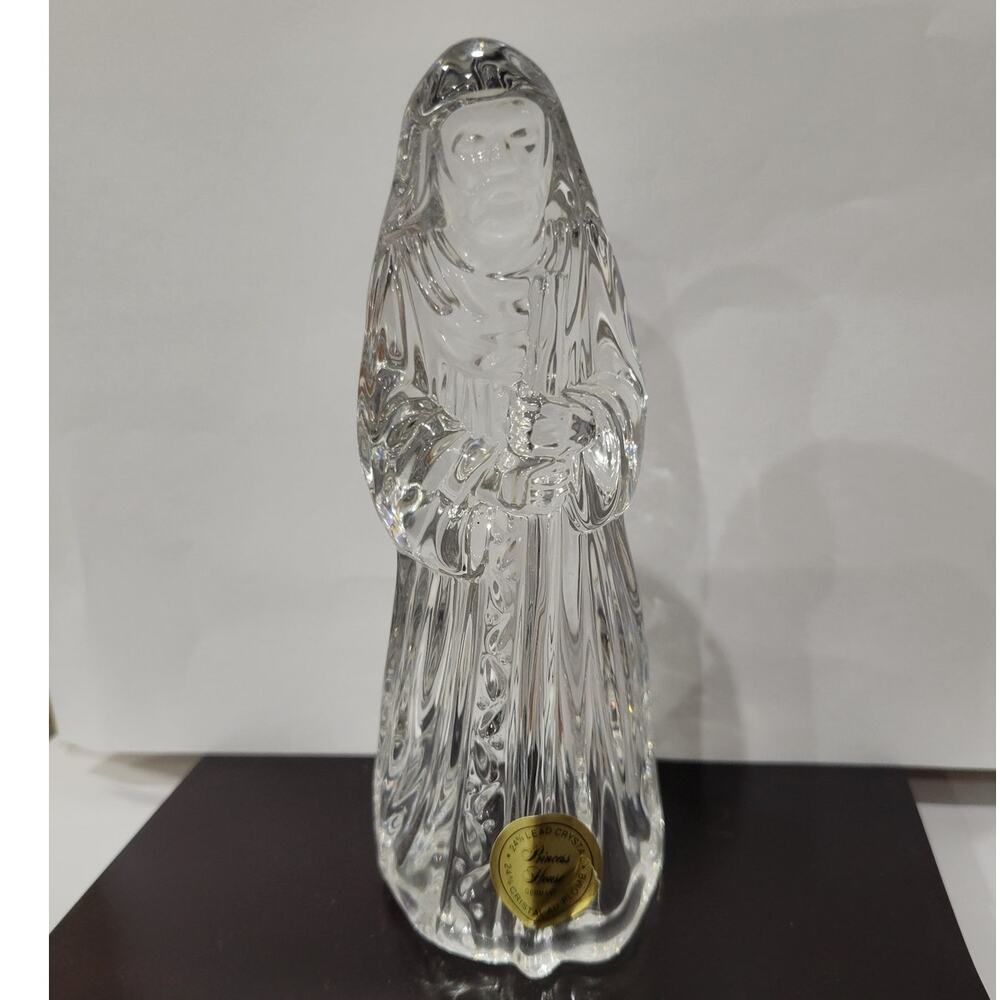Vintage Princess House 24% Lead Crystal Joseph Figurine‎ Christmas Nativity